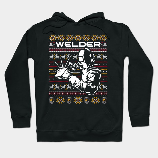 Welder Ugly Christmas Happy Holiday Funny Welding Xmas Gift Hoodie by Happy Shirt